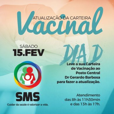 SAÚDE | Secretaria de Saúde promoverá DIA D de atualização da Caderneta de Vacinação